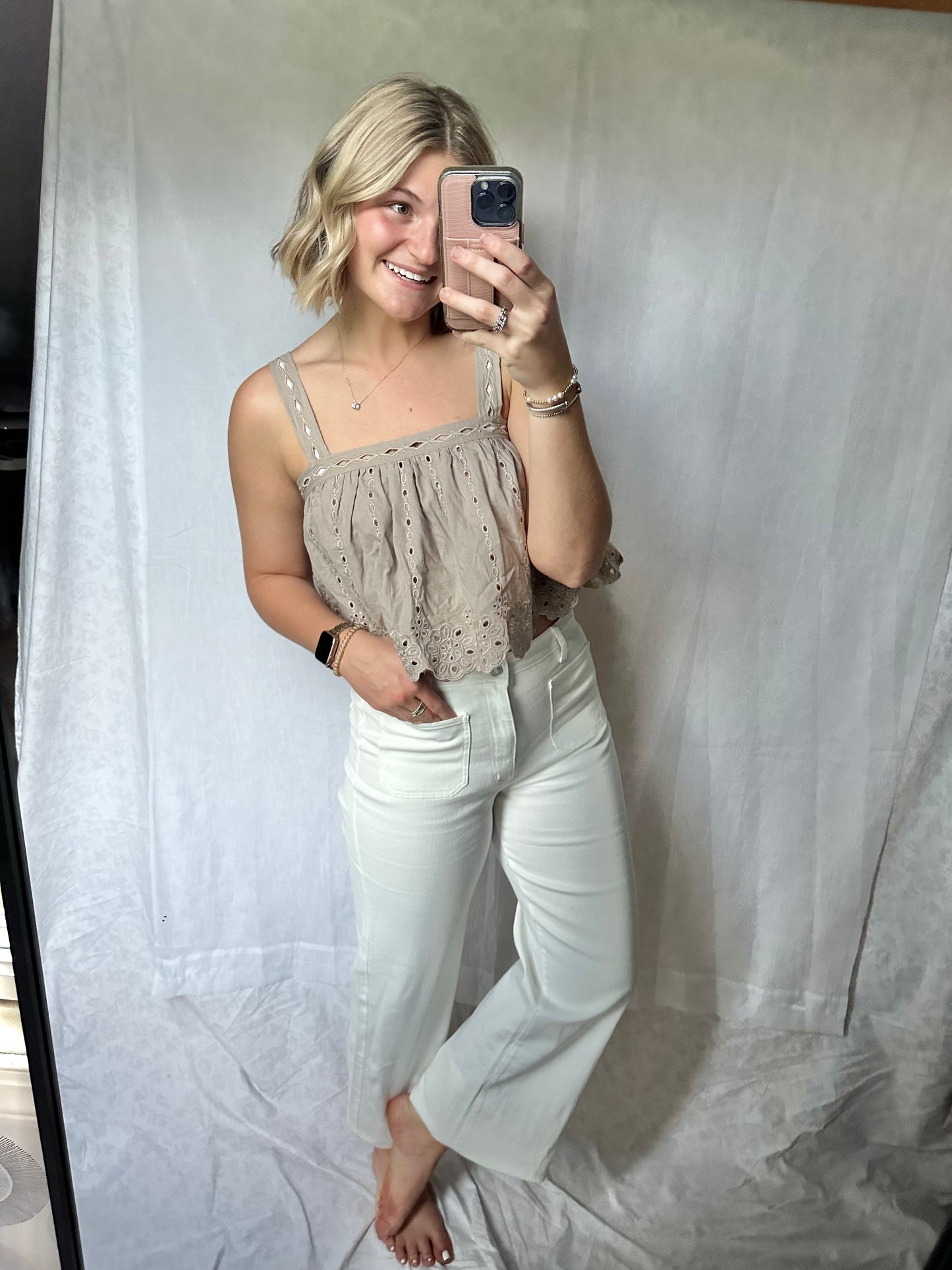 White Wide Leg Pants