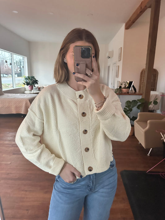 The Cindy Cardigan (Ivory)