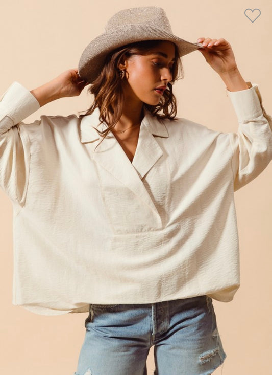 The Haley Blouse - Ivory