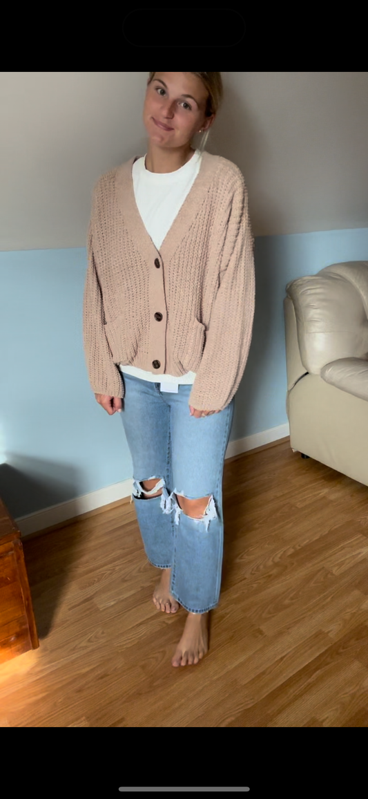 Chunky Tan Cardigan